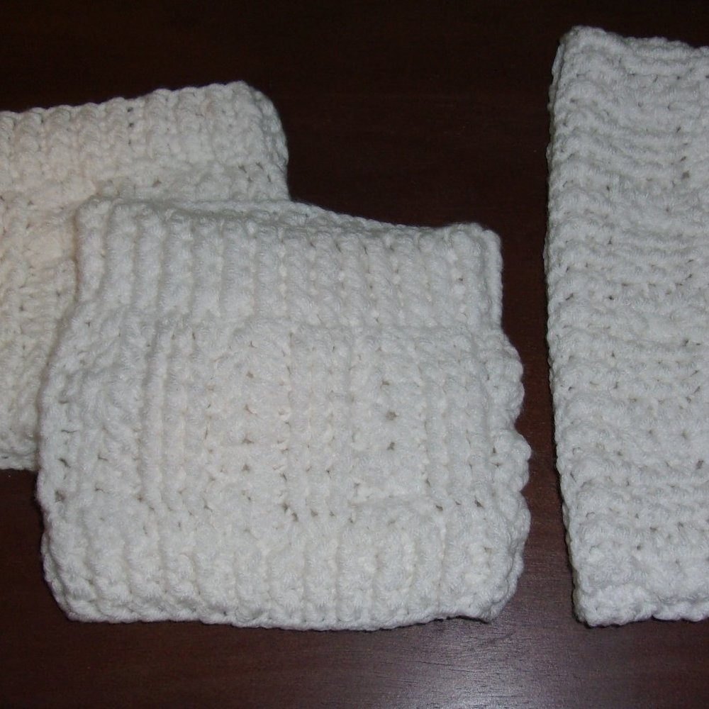 off white boot cuffs and headband earwarmer